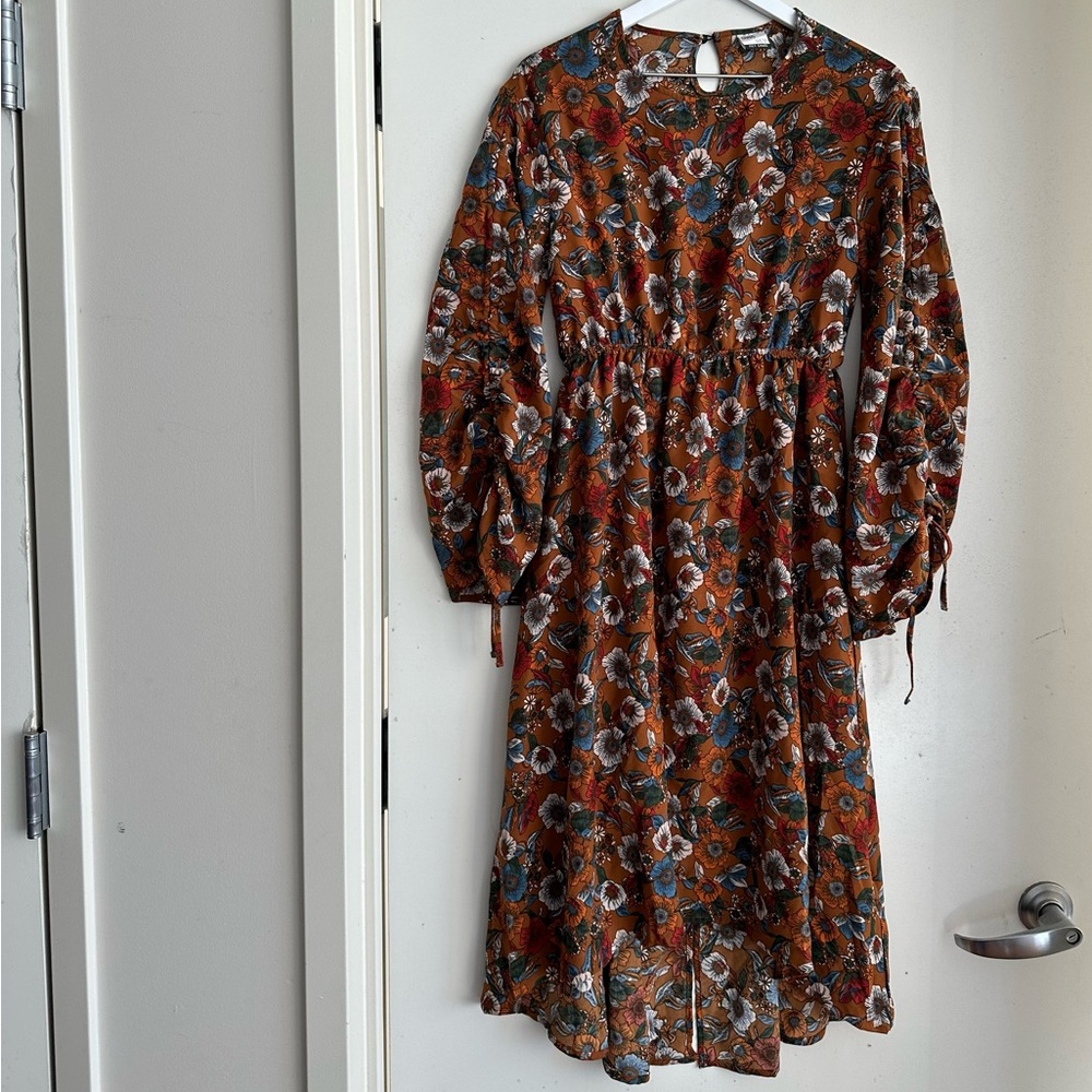 Hey Chaos Floral Midi Dress - Picture 1 of 5